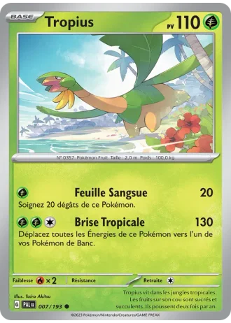 Tropius #007/193 — Évolutions à Paldea