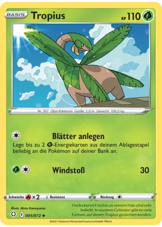 Tropius #5/72 — Glänzendes Schicksal