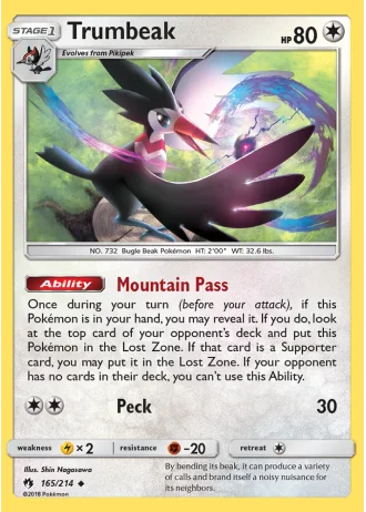 Trumbeak #165/214 — Lost Thunder