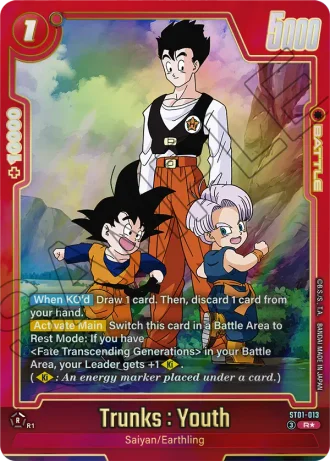 Trunks : Youth (Alternative Art) ST01-013 — Story Booster 01 (ST01)