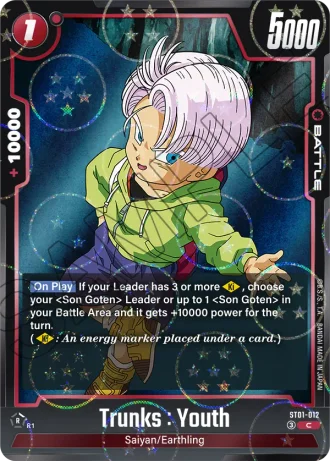 Trunks : Youth (Dragon Ball Pattern) ST01-012 — Story Booster 01 (ST01)