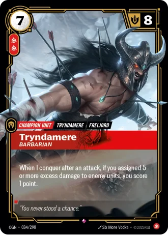 Tryndamere, Barbarian #034/298 — Origins