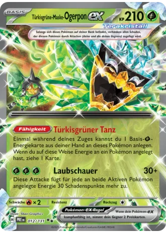 Türkisgrüne-Maske-Ogerpon ex #012 — Prismatische Entwicklungen