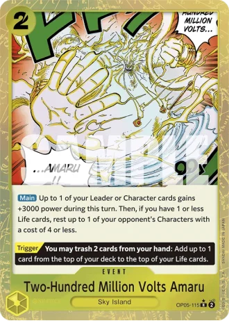 Two-Hundred Million Volts Amaru (OP05-115) (Textured Foil) — One Piece The Best (PRB01)