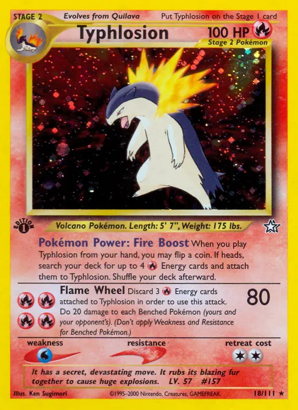 Typhlosion (1st Edition) #18 — Neo Genesis (1st Edition)