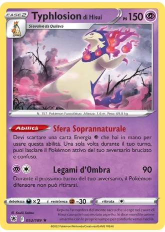 Typhlosion di Hisui #052/189 — Lucentezza Siderale