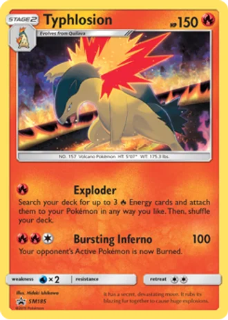 Typhlosion SM185 — Sun & Moon Promos
