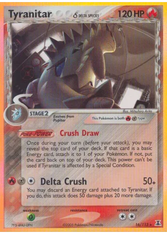 Tyranitar #16/113 — EX Specie Delta
