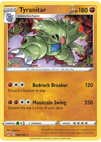 Tyranitar #88 — Darkness Ablaze