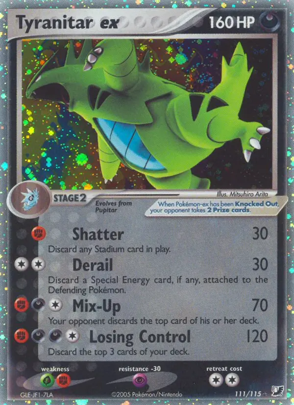 Tyranitar ex #111 — EX Forze Segrete