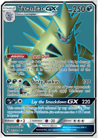 Tyranitar GX #203 — Lost Thunder