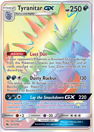 Tyranitar GX #223 — Lost Thunder