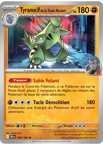 Tyranocif de la Team Rocket #096/182 — Rivalités Destinées