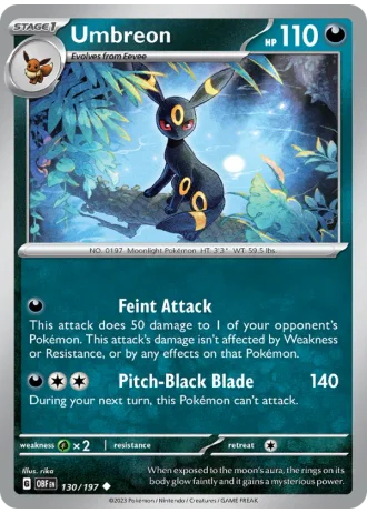Umbreon #130 — Obsidian Flames