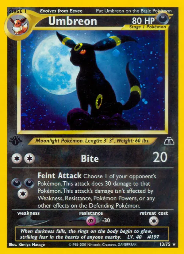 Umbreon (1st Edition) #13 — Neo Discovery (1st Edition)