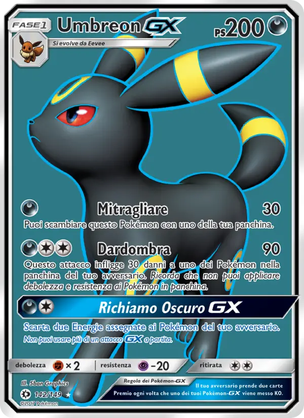 Umbreon GX #142 — Sole e Luna