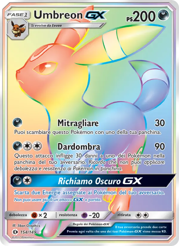 Umbreon GX #154 — Sole e Luna