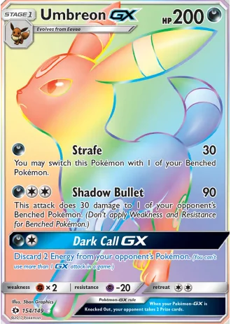 Umbreon GX #154 — Sun & Moon