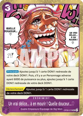 Un vrai délice... à en mourir ! Quelle douceur...♡ (OP08-076) (Reprint) — ONE PIECE CARD THE BEST vol.2 (PRB02)
