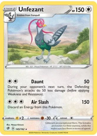 Unfezant #145/192 — Rebel Clash