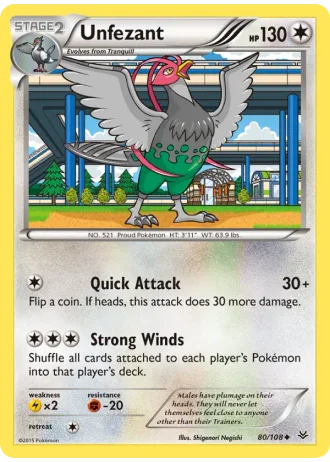 Unfezant #80/108 — Roaring Skies