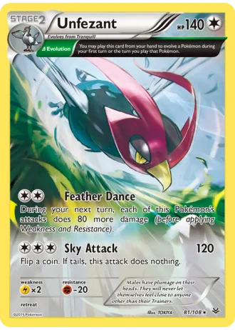 Unfezant #81/108 — Roaring Skies