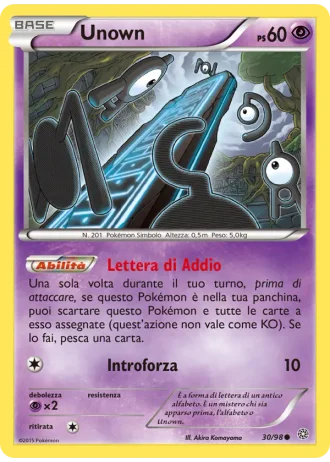 Unown #30/98 — Antiche Origini