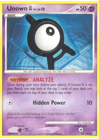 Unown A #65 — Diamond & Pearl