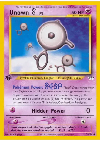 Unown [B] #39 — Neo Revelation