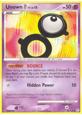 Unown B #66 — Diamond & Pearl