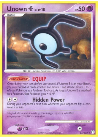 Unown E #65 — Mysterious Treasures