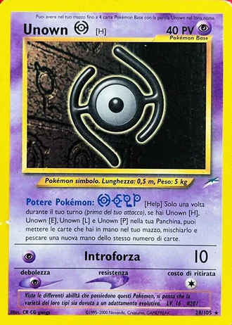 Unown [H] (1ª Edizione) #28/105 — Neo Destiny (1ª Edizione)