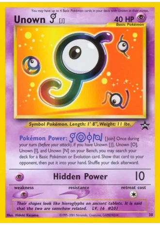Unown [J] #38 — Wizards Promos