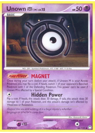 Unown M #66/123 — Tesori Misteriosi