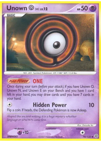 Unown O #70 — Secret Wonders