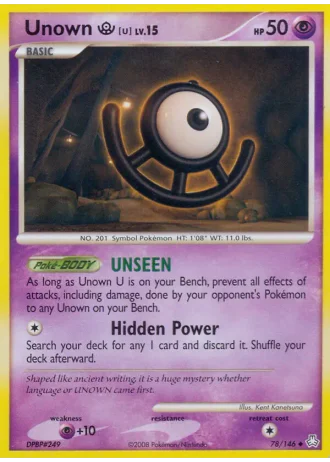 Unown U #78/146 — Il Risveglio dei Miti