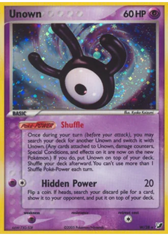 Unown W — Unseen Forces Unown Collection