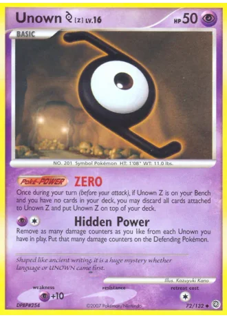 Unown Z #72 — Secret Wonders