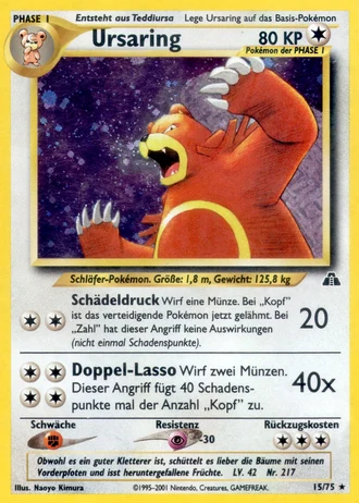 Ursaring (1. Edition) #15/75 — Neo Entdeckung (1. Edition)