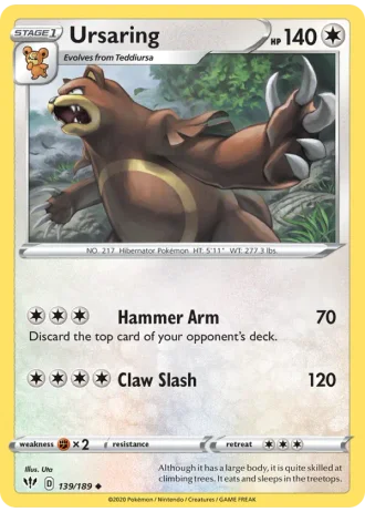 Ursaring #139/189 — Darkness Ablaze