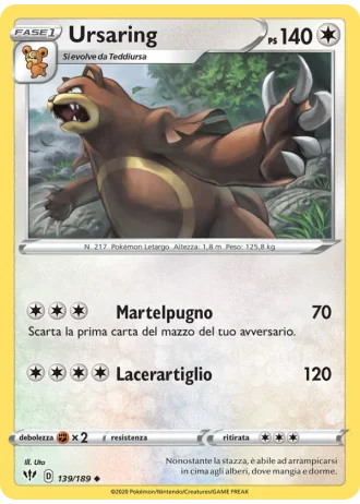 Ursaring #139/189 — Fiamme Oscure