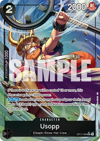 Usopp (OP17-080) (Alternative Art) — The World's Strongest Warriors (OP17)