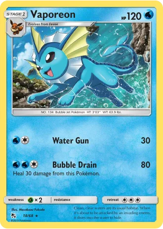 Vaporeon #18/68 — Destino Sfuggente