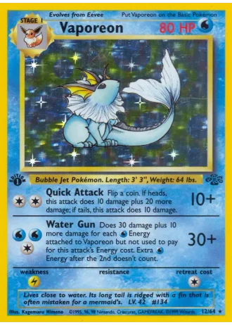 Vaporeon (1st Edition) #12 — Jungle (1st Edition)