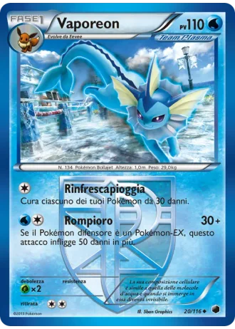 Vaporeon #20/116 — Glaciazione Plasma