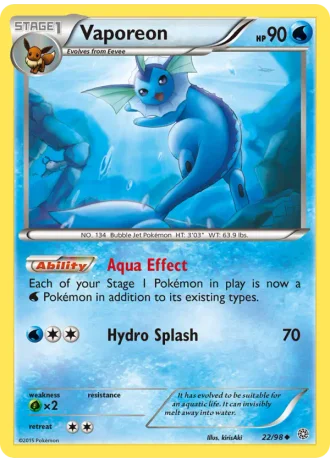 Vaporeon #22/98 — Ancient Origins