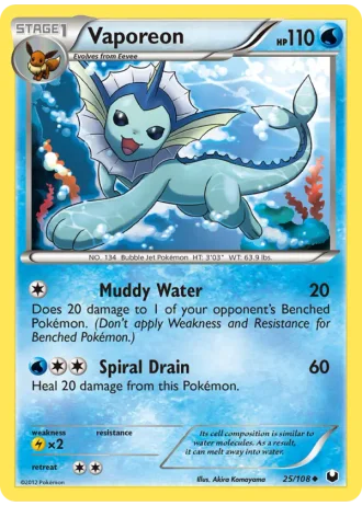 Vaporeon #25 — Dark Explorers