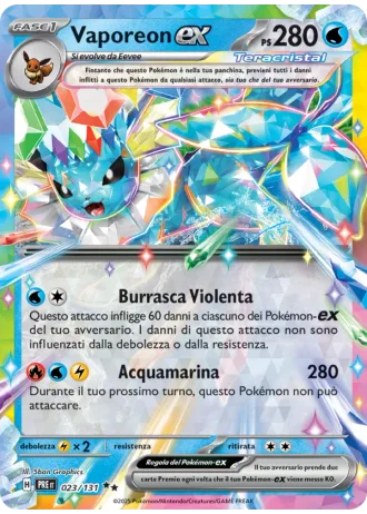 Vaporeon ex #023/131 — Evoluzioni Prismatiche