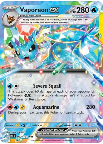 Vaporeon ex #023/131 — Prismatic Evolutions