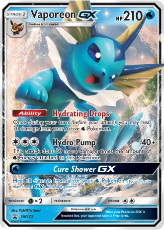 Vaporeon GX SM172 — Sun & Moon Promos